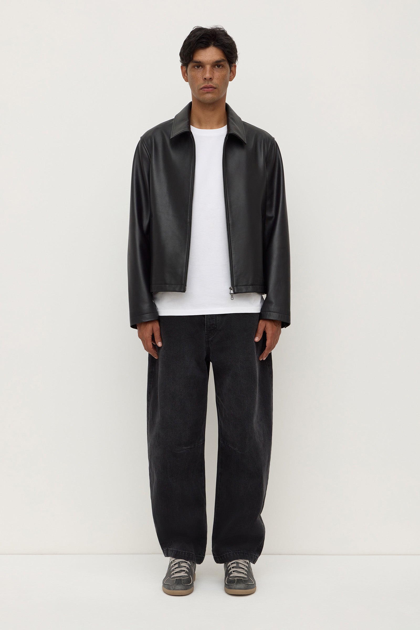 Slim Fit Black Leather Jacket