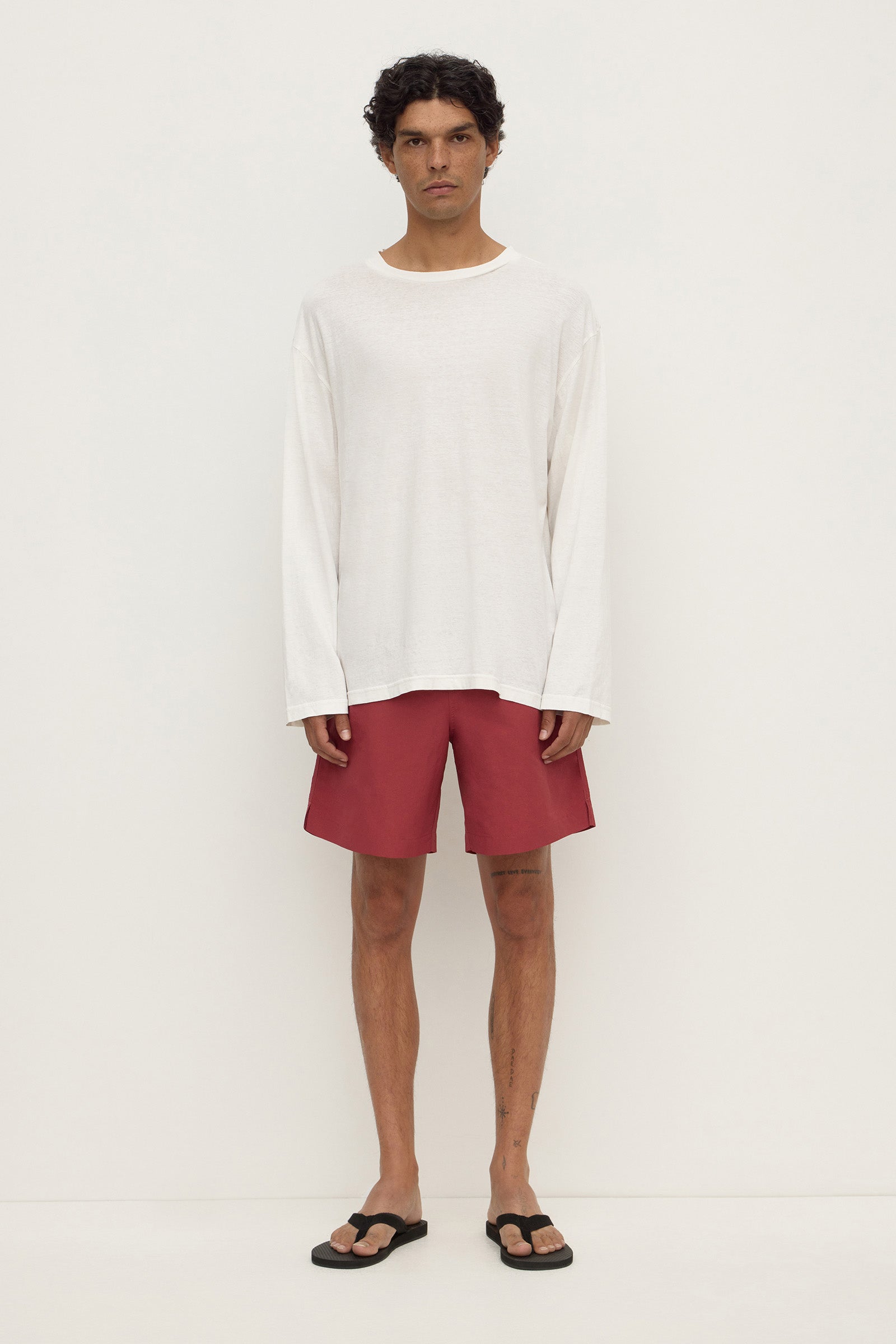 Slim Fit Raisin Swim Short