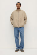 Regular Fit Ash Grey Cotton Jacket