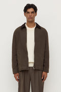 Relaxed Fit Espresso Cotton Jacket