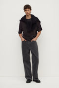 Wide Leg 90s Black Denim Jean
