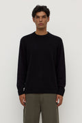 Classic Fit Black Cashmere Crew Neck