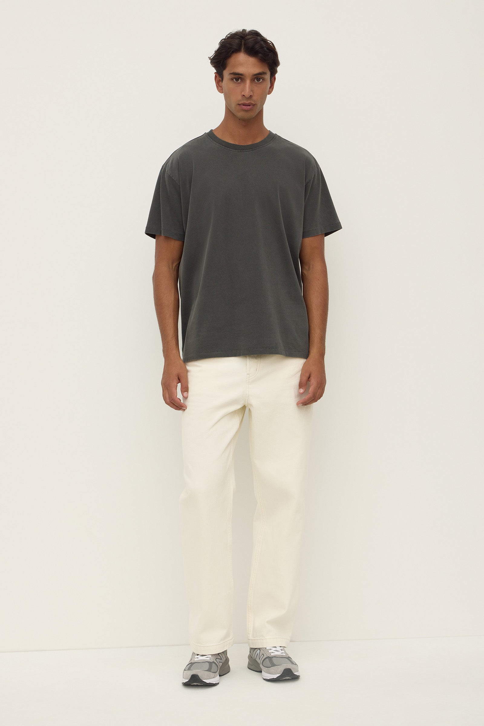 Relaxed Fit Ecru Denim Jean