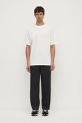 Relaxed Fit Washed Black Pleated Chino