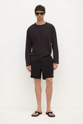 Standard Fit Black Swim Short