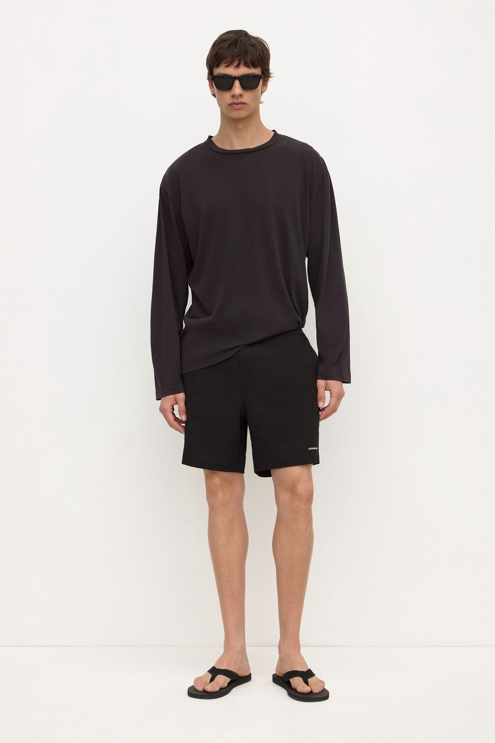 Standard Fit Black Swim Short