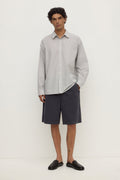 Relaxed Fit Washed Navy Ripstop Short